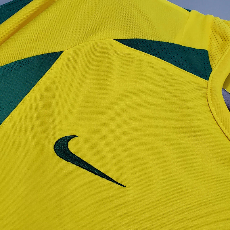 Camisa Retrô Seleção Brasil 2002/02 Home - ResPeita Sports 