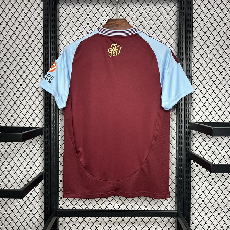 CAMISA DO ASTON VILLA 24/25 VERMELHO E AZUL