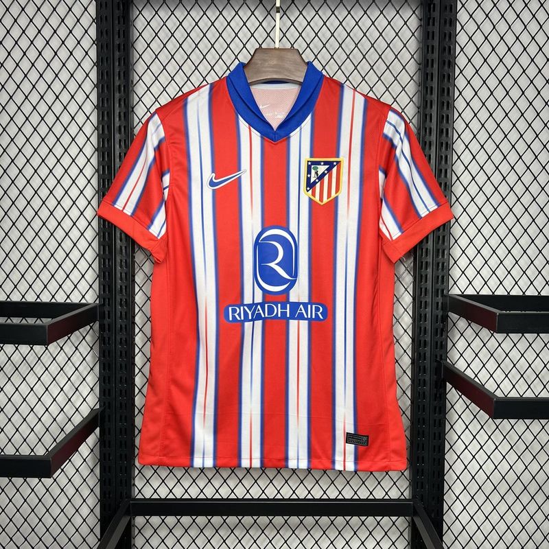 CAMISA DO ATLETICO DE MADRID 24/25 VERMELHO E BRANCO