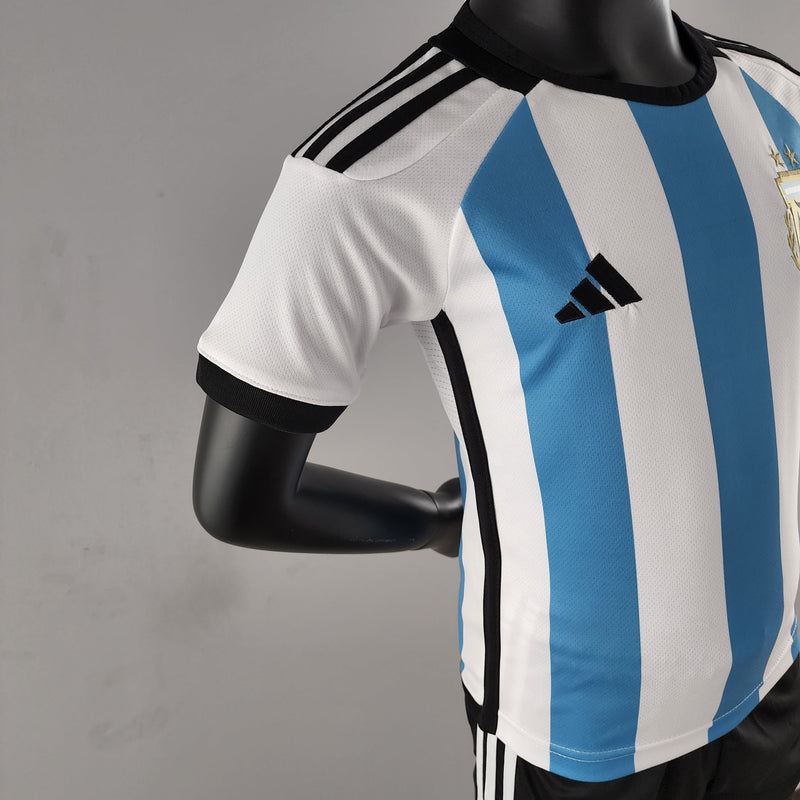 Conjunto Infantil Argentina 2022/23 - Home Torcedor Pro