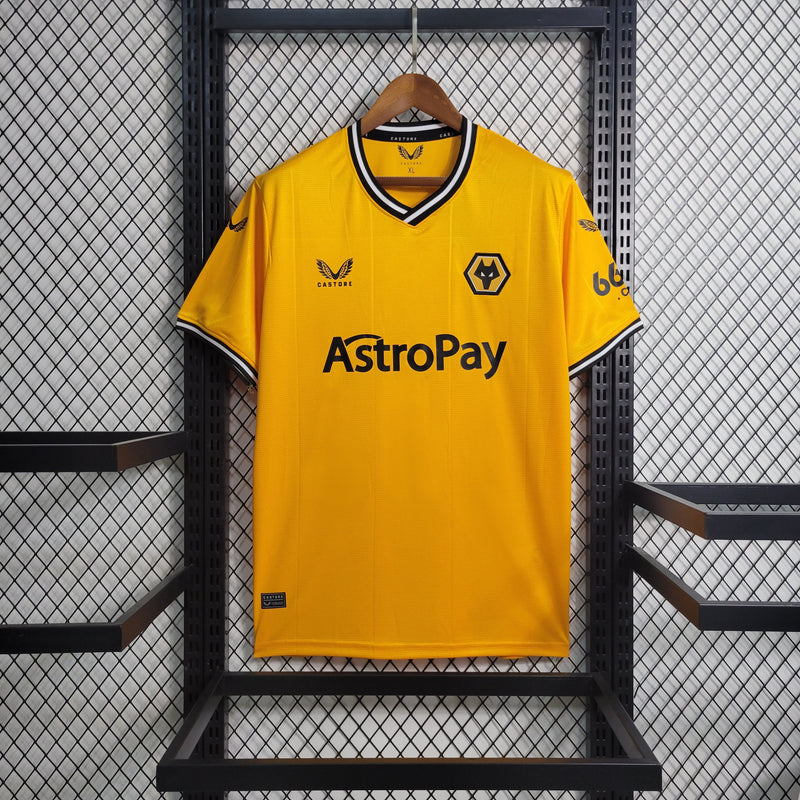 CAMISA DO WOLVES 23/24 AMARELO