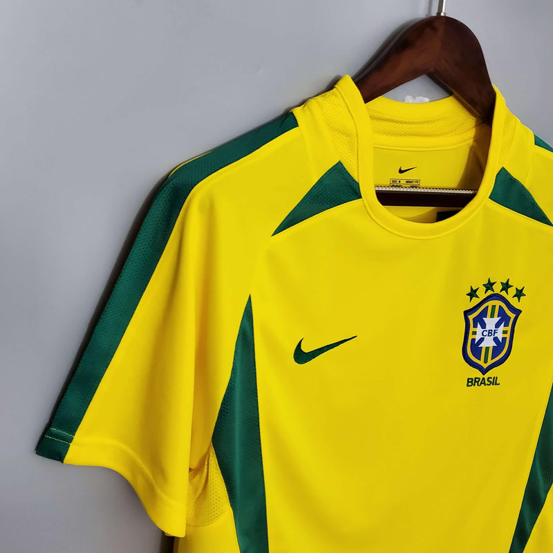 Camisa Retrô Seleção Brasil 2002/02 Home - ResPeita Sports 