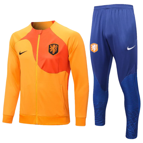 Agasalho de Viagem Seleção Holanda - Masculino - Laranja e Azul